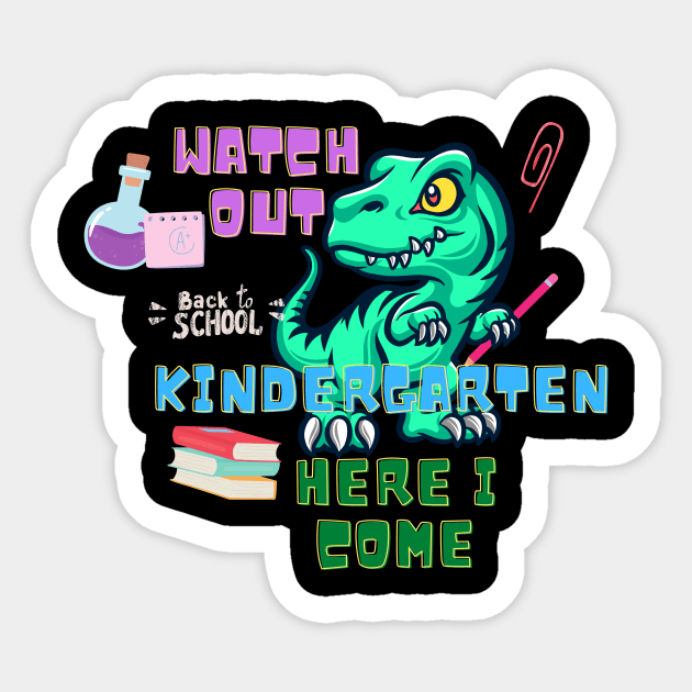 Watch Out Kindergarten Here I Come Dinosaurs Sticker by NICHE&NICHE